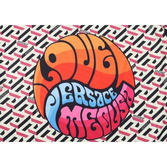 Men's T-shirt with the impression of a fashionable expert 2022SS VERSACE Versace Men's T-shirt with the impression of a fashionable expert 2022SS VERSACE Versace