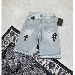 2022SS Outstanding freshness Men's and women's denim shorts CHROME HEARTS Chrome Hearts