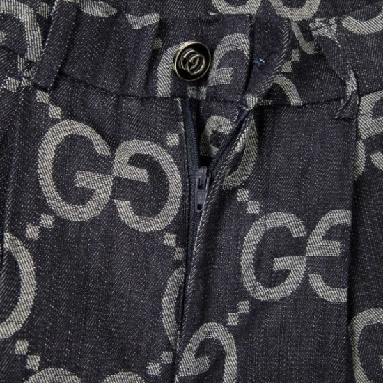 2022SS Best new work of the season GUCCI Gucci unisex denim shorts 2022SS Best new work of the season GUCCI Gucci unisex denim shorts