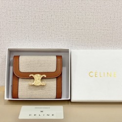 CELINE Celine 2022SS Highly recommended women's tri-fold wallet