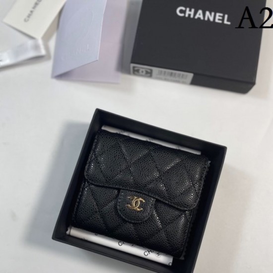 CHANEL 2022SS Women's tri-fold wallet for the summer CHANEL 2022SS Women's tri-fold wallet for the summer