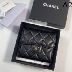 CHANEL 2022SS Summer essential item for ladies tri-fold wallet