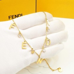 2022SS FENDI Fendi new damage processing necklace