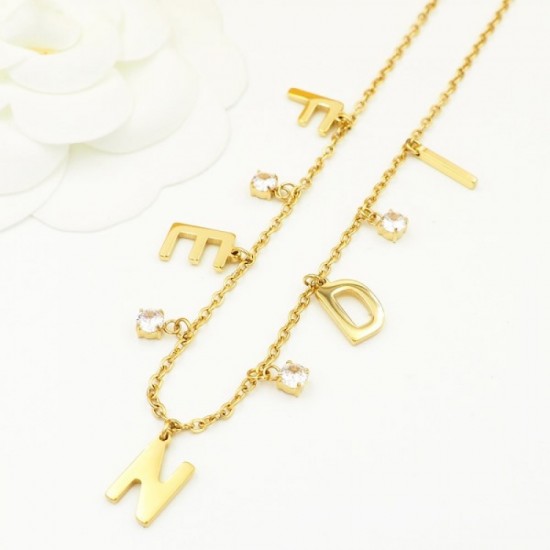 2022SS FENDI Fendi new damage processing necklace 2022SS FENDI Fendi new damage processing necklace
