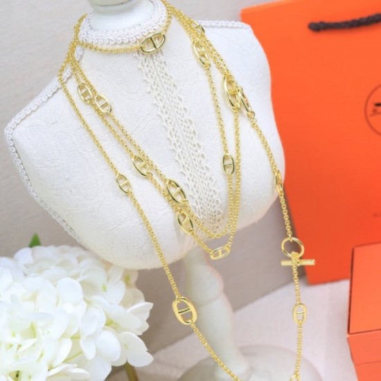 2022SS HERMES Hermes Necklace in a soft atmosphere 2022SS HERMES Hermes Necklace in a soft atmosphere