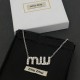 2022SS MIU MIU cute atmosphere necklace 2022SS MIU MIU cute atmosphere necklace