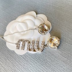2022SS MIU MIU Miu Miu cute impression necklace