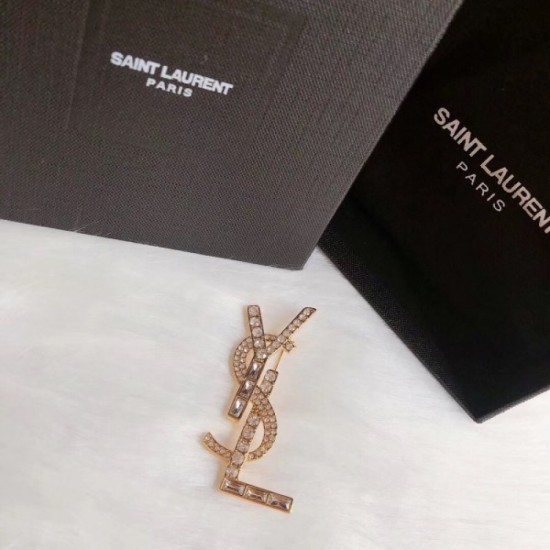 YSL Yves Saint Laurent Popular Let Shop Brooch YSL Yves Saint Laurent Popular Let Shop Brooch