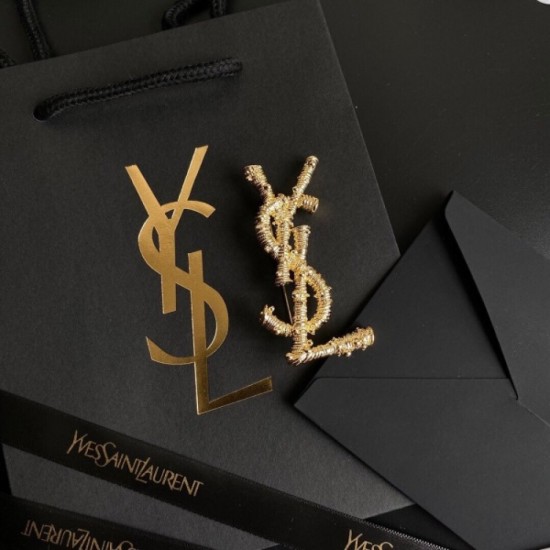 YSL Yves Saint Laurent Now on sale for a limited time Brooch YSL Yves Saint Laurent Now on sale for a limited time Brooch