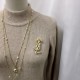 YSL Yves Saint Laurent Brooch with a retro atmosphere YSL Yves Saint Laurent Brooch with a retro atmosphere