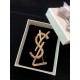 YSL Yves Saint Laurent Brooch with a retro atmosphere YSL Yves Saint Laurent Brooch with a retro atmosphere