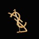 YSL Yves Saint Laurent Brooch with a retro atmosphere YSL Yves Saint Laurent Brooch with a retro atmosphere