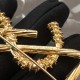 YSL Yves Saint Laurent Brooch with a retro atmosphere YSL Yves Saint Laurent Brooch with a retro atmosphere