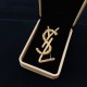 YSL Yves Saint Laurent Brooch with a retro atmosphere YSL Yves Saint Laurent Brooch with a retro atmosphere