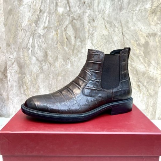 2023FW FERRAGAMO Salvatore Ferragamo boots with a strong sense of neatness 2023FW FERRAGAMO Salvatore Ferragamo boots with a strong sense of neatness