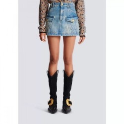 BALENCIAGA Elegant and stylish 2023FW denim skirt