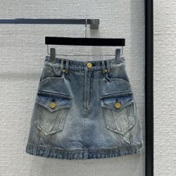 BALENCIAGA Elegant and stylish 2023FW denim skirt