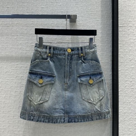 BALENCIAGA Elegant and stylish 2023FW denim skirt BALENCIAGA Elegant and stylish 2023FW denim skirt