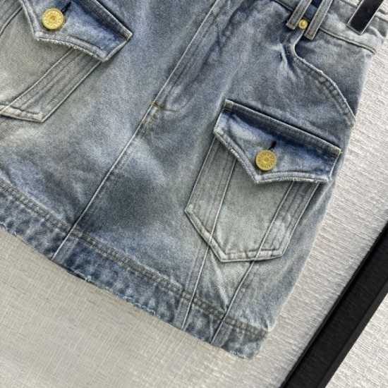 BALENCIAGA Elegant and stylish 2023FW denim skirt BALENCIAGA Elegant and stylish 2023FW denim skirt