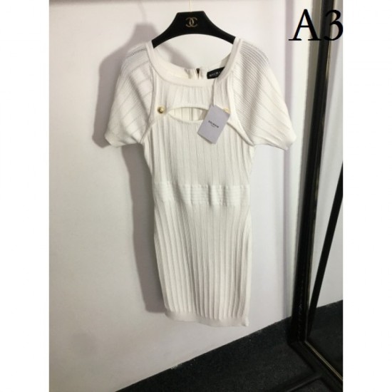 Summer elegant style knit dress 2023SS BALMAIN Balmain Summer elegant style knit dress 2023SS BALMAIN Balmain