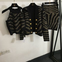 BALMAIN Balmain very popular model in Japan 2023FW knit 3-piece set