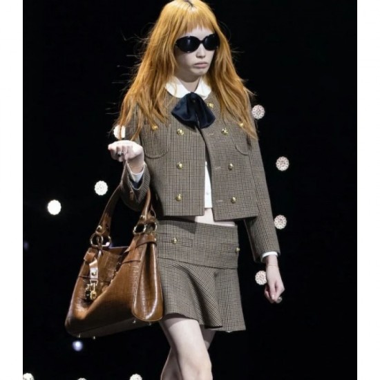 CELINE Celine spring latest work 2023SS jacket + half skirt top and bottom set CELINE Celine spring latest work 2023SS jacket + half skirt top and bottom set