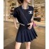 Every year classic popular item Short-sleeved coat + pleated skirt top and bottom set 2023SS CELINE Celine
