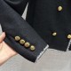 CHANEL Chanel spring summer model 2023SS double breasted blazer + pleated skirt top and bottom set CHANEL Chanel spring summer model 2023SS double breasted blazer + pleated skirt top and bottom set