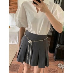Gift for loved ones Pleated skirt 2023SS CHANEL