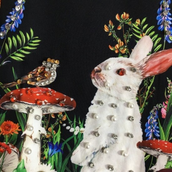 Seasonal design short sleeve shirt + high waist skirt top and bottom set 2023SS DOLCE & GABBANA Dolce & Gabbana Seasonal design short sleeve shirt + high waist skirt top and bottom set 2023SS DOLCE & GABBANA Dolce & Gabbana