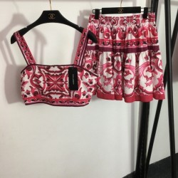 DOLCE & GABBANA Dolce & Gabbana 2023SS Top and Bottom Set Best Summer