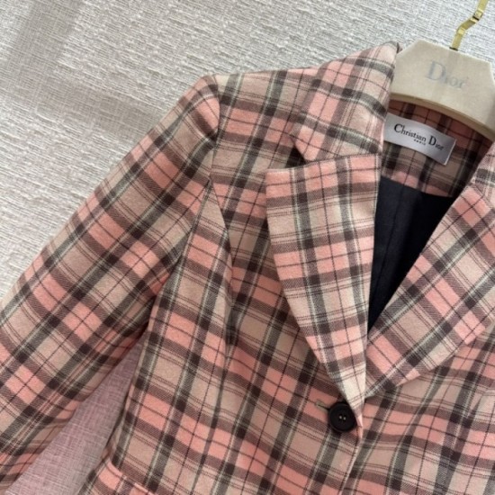DIOR Spring Summer New 2023SS Peplum Blazer + Trapezoidal Skirt 2 Piece Setup DIOR Spring Summer New 2023SS Peplum Blazer + Trapezoidal Skirt 2 Piece Setup