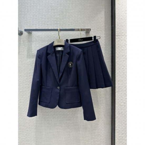 DIOR Dior affordable 2023SS blazer + pleated skirt 2-piece setup DIOR Dior affordable 2023SS blazer + pleated skirt 2-piece setup