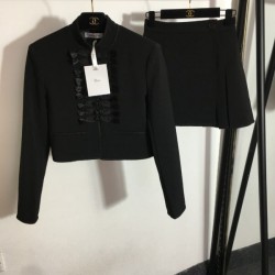 DIOR Dior This year's most popular 2023SS stand collar coat + high waist skirt 2 piece setup