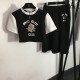 Attractive point Short-sleeved T-shirt + slit skirt top and bottom set 2023SS MIU MIU Attractive point Short-sleeved T-shirt + slit skirt top and bottom set 2023SS MIU MIU