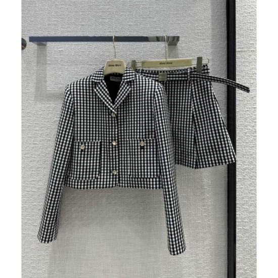 MIU MIU 2023FW top and bottom set popular new logo MIU MIU 2023FW top and bottom set popular new logo