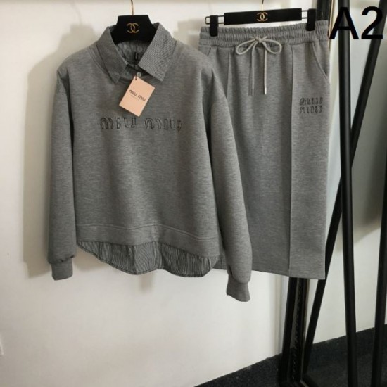 2023FW MIU MIU Miu Miu Hot Topic 2-piece Setup 2023FW MIU MIU Miu Miu Hot Topic 2-piece Setup