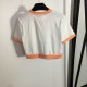 Summer-like new arrival short-sleeved T-shirt + tight skirt top and bottom set 2023SS PRADA Prada Summer-like new arrival short-sleeved T-shirt + tight skirt top and bottom set 2023SS PRADA Prada