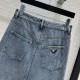 2023FW PRADA Prada new winter denim skirt that attracts attention 2023FW PRADA Prada new winter denim skirt that attracts attention