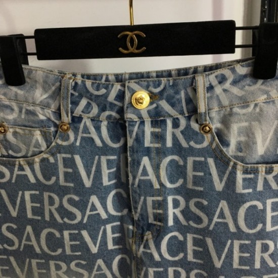 Summer Latest Item Denim Skirt 2023SS VERSACE Versace Summer Latest Item Denim Skirt 2023SS VERSACE Versace