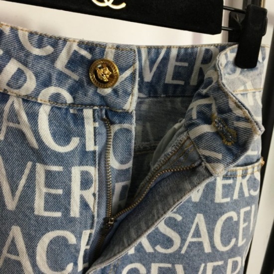 Summer Latest Item Denim Skirt 2023SS VERSACE Versace Summer Latest Item Denim Skirt 2023SS VERSACE Versace