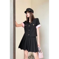 Celebrity Favorite Blazer + Pleated Skirt Lower Set 2023SS YSL Yves Saint Laurent