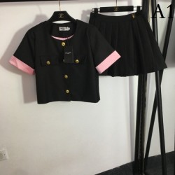 Celebrity Favorite Blazer + Pleated Skirt Lower Set 2023SS YSL Yves Saint Laurent