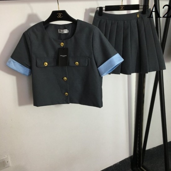 Celebrity Favorite Blazer + Pleated Skirt Lower Set 2023SS YSL Yves Saint Laurent Celebrity Favorite Blazer + Pleated Skirt Lower Set 2023SS YSL Yves Saint Laurent