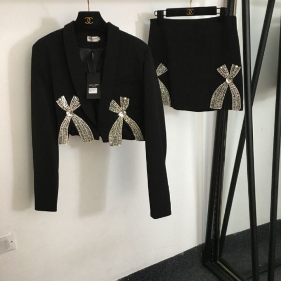 YSL Yves Saint Laurent New Limited Popular 2023FW Top and Bottom Set YSL Yves Saint Laurent New Limited Popular 2023FW Top and Bottom Set
