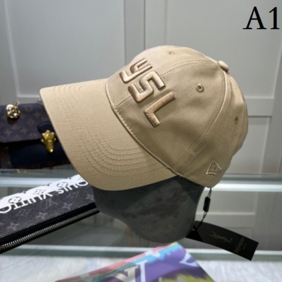 YSL Yves Saint Laurent Casual Inverted Glamor 2023SS Hat YSL Yves Saint Laurent Casual Inverted Glamor 2023SS Hat