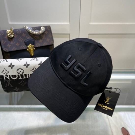 YSL Yves Saint Laurent Casual Inverted Glamor 2023SS Hat YSL Yves Saint Laurent Casual Inverted Glamor 2023SS Hat