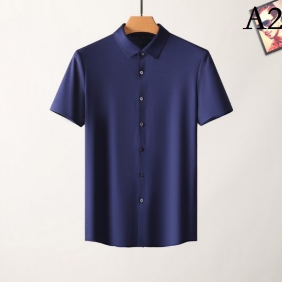 2023SS Item short-sleeved shirt ARMANI Armani which can draw out a feel of texture 2023SS Item short-sleeved shirt ARMANI Armani which can draw out a feel of texture