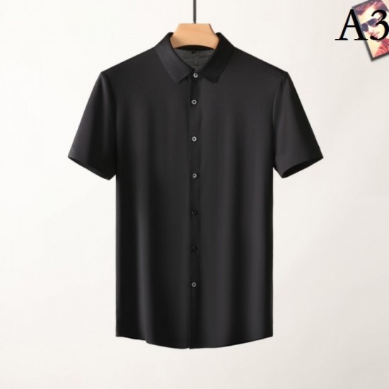 2023SS Item short-sleeved shirt ARMANI Armani which can draw out a feel of texture 2023SS Item short-sleeved shirt ARMANI Armani which can draw out a feel of texture