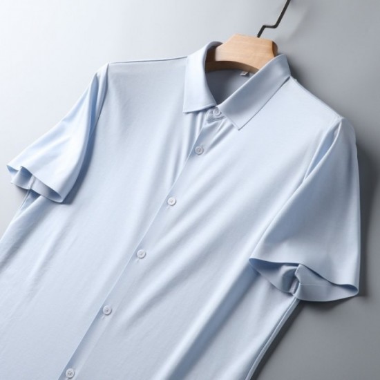 2023SS Item short-sleeved shirt ARMANI Armani which can draw out a feel of texture 2023SS Item short-sleeved shirt ARMANI Armani which can draw out a feel of texture